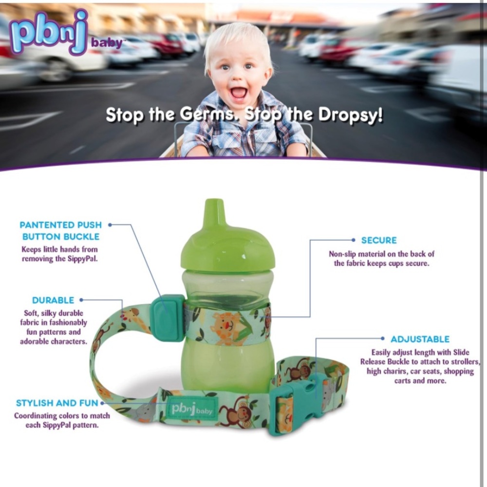 Water Bottle Leash Stroller Strap Sippypal Toy Saver Strap - Picture 11 of 16